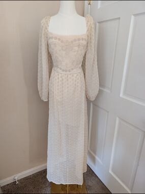 NWT Free People Malina Eyelet Maxi Dress Cream XL